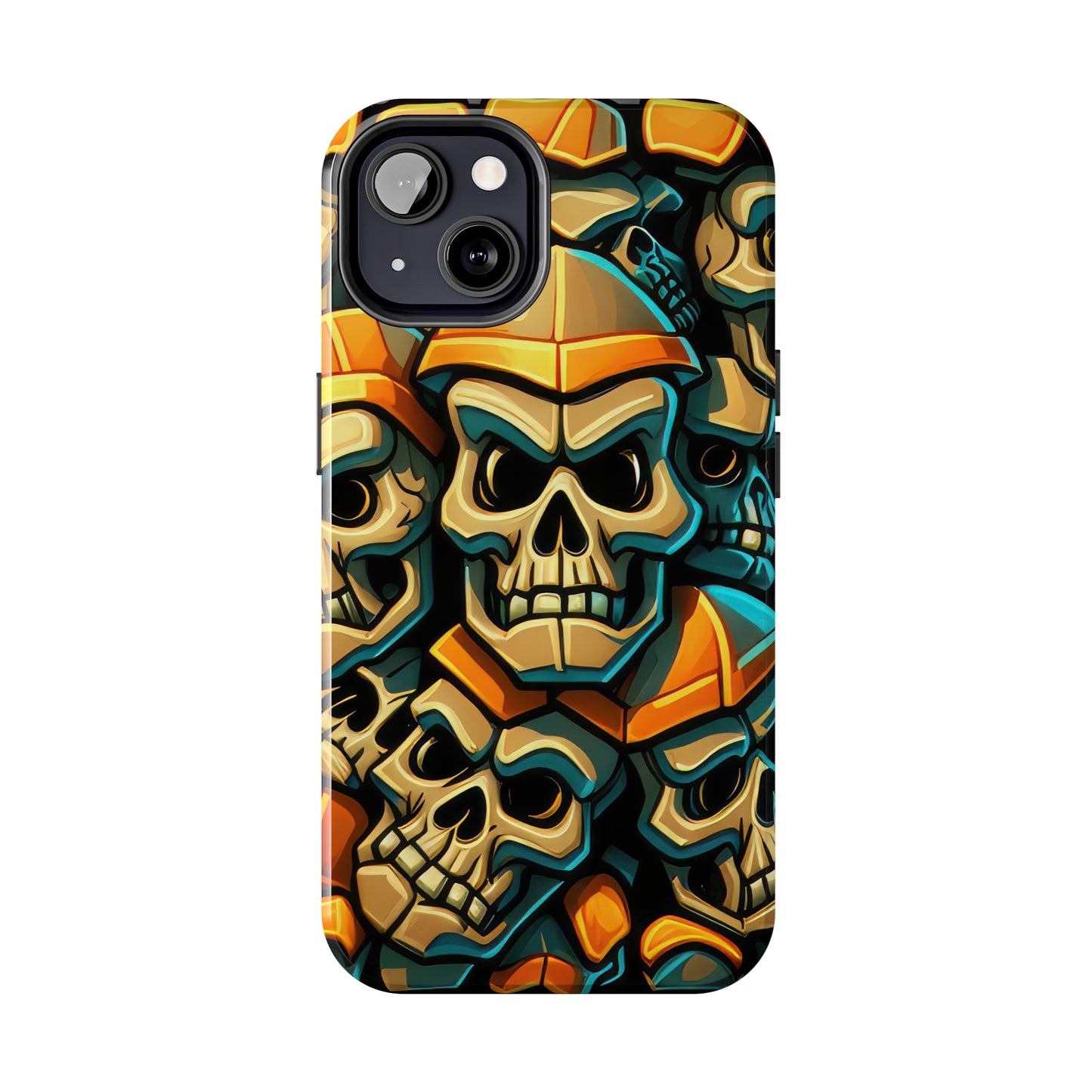 Metallic Chrome Skulls and classic Designed 16 Tough Phone Cases