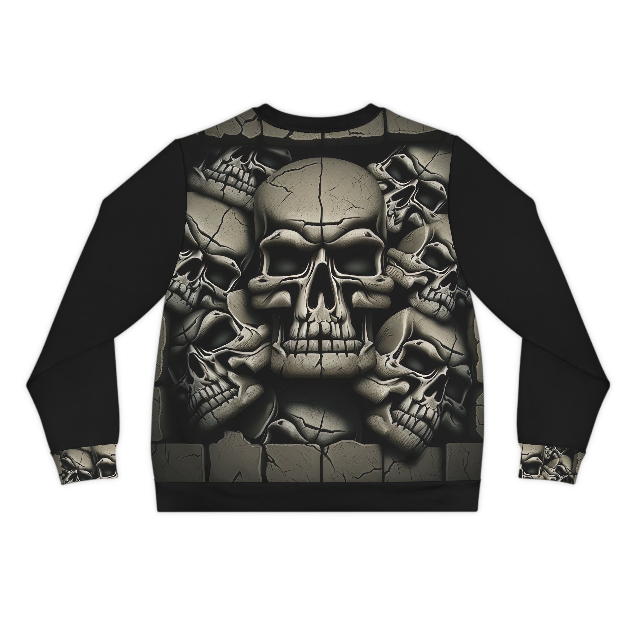 Metallic Chrome Skulls and classic Designed Background Style 11 Lightweight Sweatshirt (AOP)