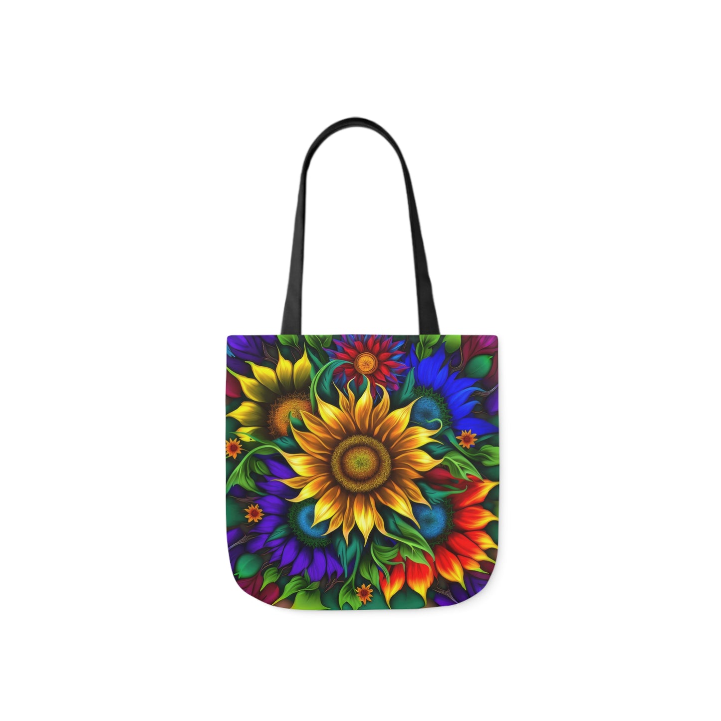 Bold And Beautiful Flowers Style Four Polyester Canvas Tote Bag (AOP)