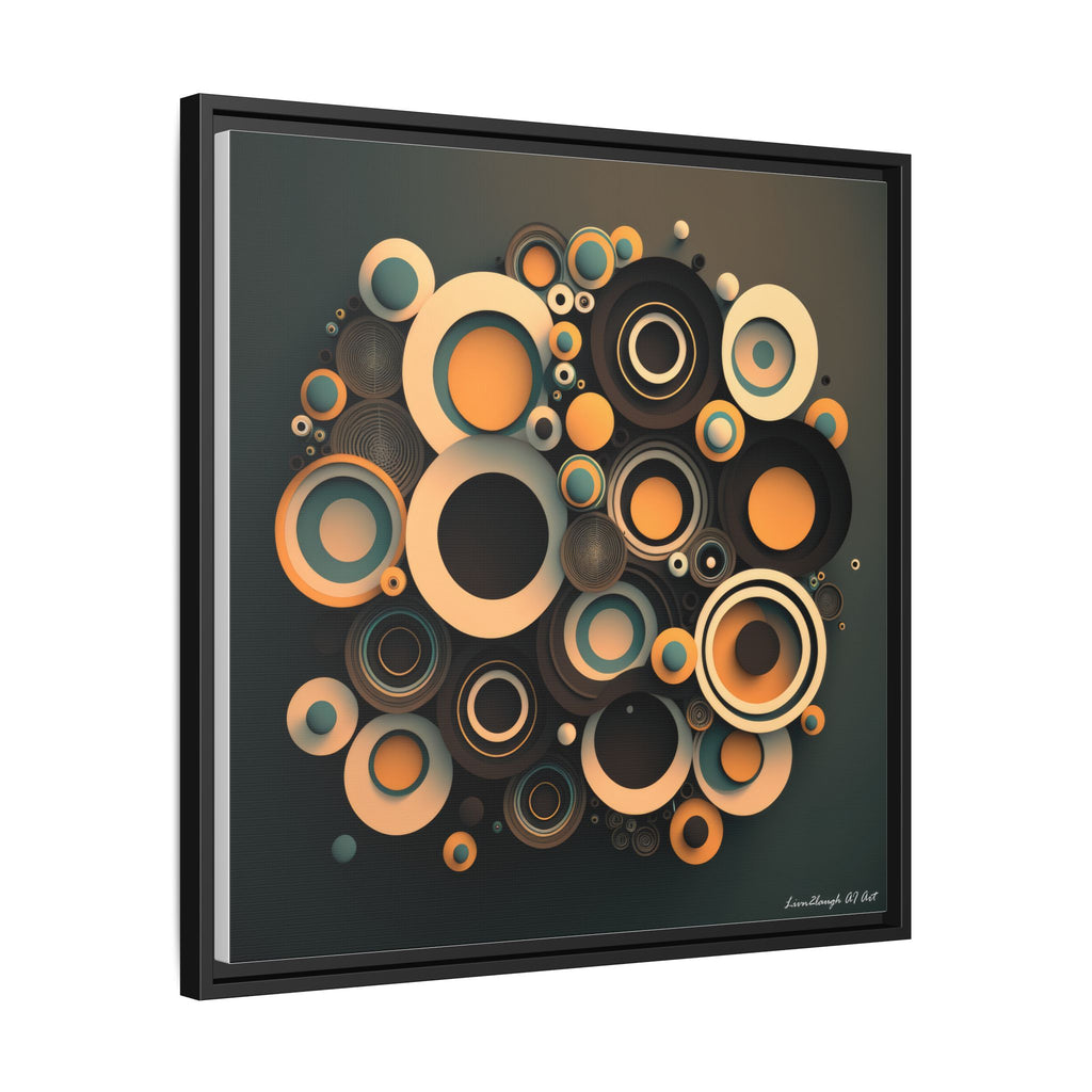 Concentric Harmony, Art Print — Colorful Modern Wall Canvas