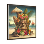 Tiki Dreams by the Shore, Art Print — Colorful Modern Wall Canvas