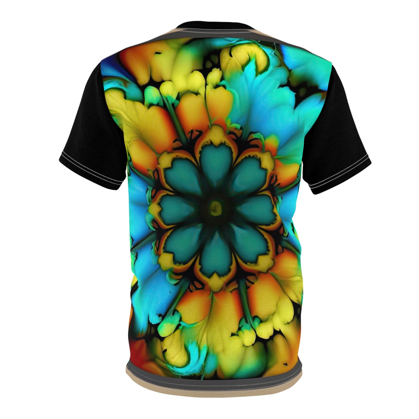 Bold And Beautiful Tie Dye B 3 Blue Yellow Unisex Cut & Sew Tee (AOP)