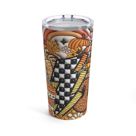 Fall And Halloween Bliss 3-D Puffy Halloween Tumbler 20oz