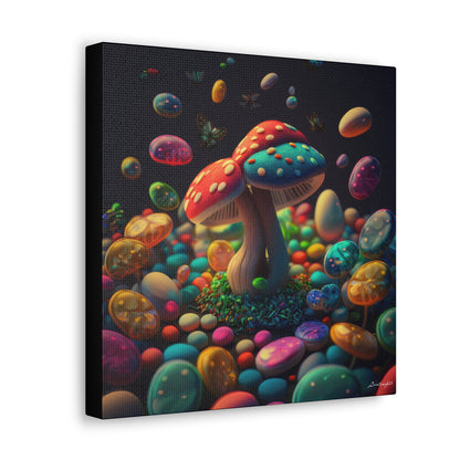 Beautiful Mushroom Luminating Colorful Bliss Canvas Gallery Wraps