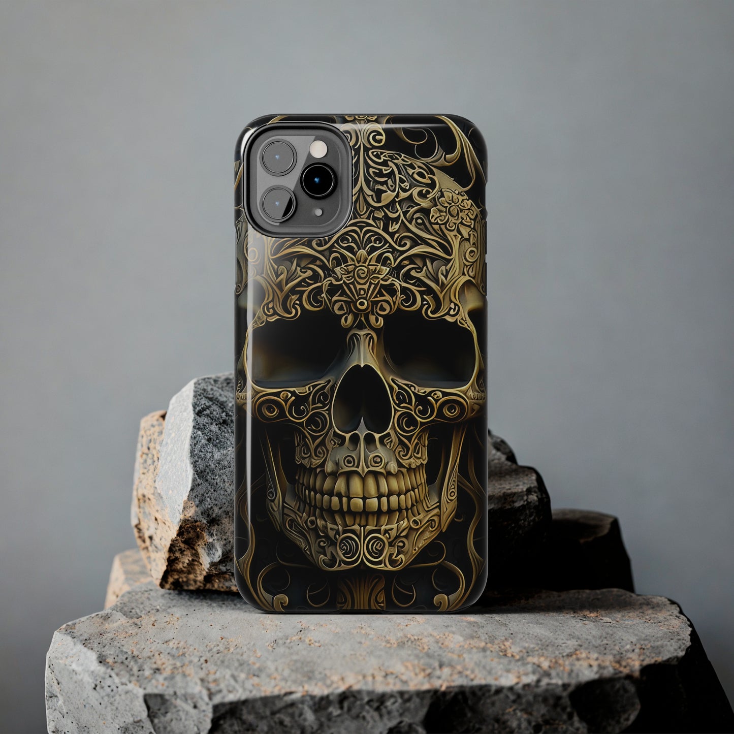 Metallic Chrome Skulls and classic Designed 4 Tough Phone Cases