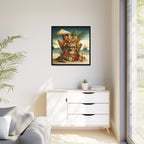 Tiki Dreams by the Shore, Art Print — Colorful Modern Wall Canvas