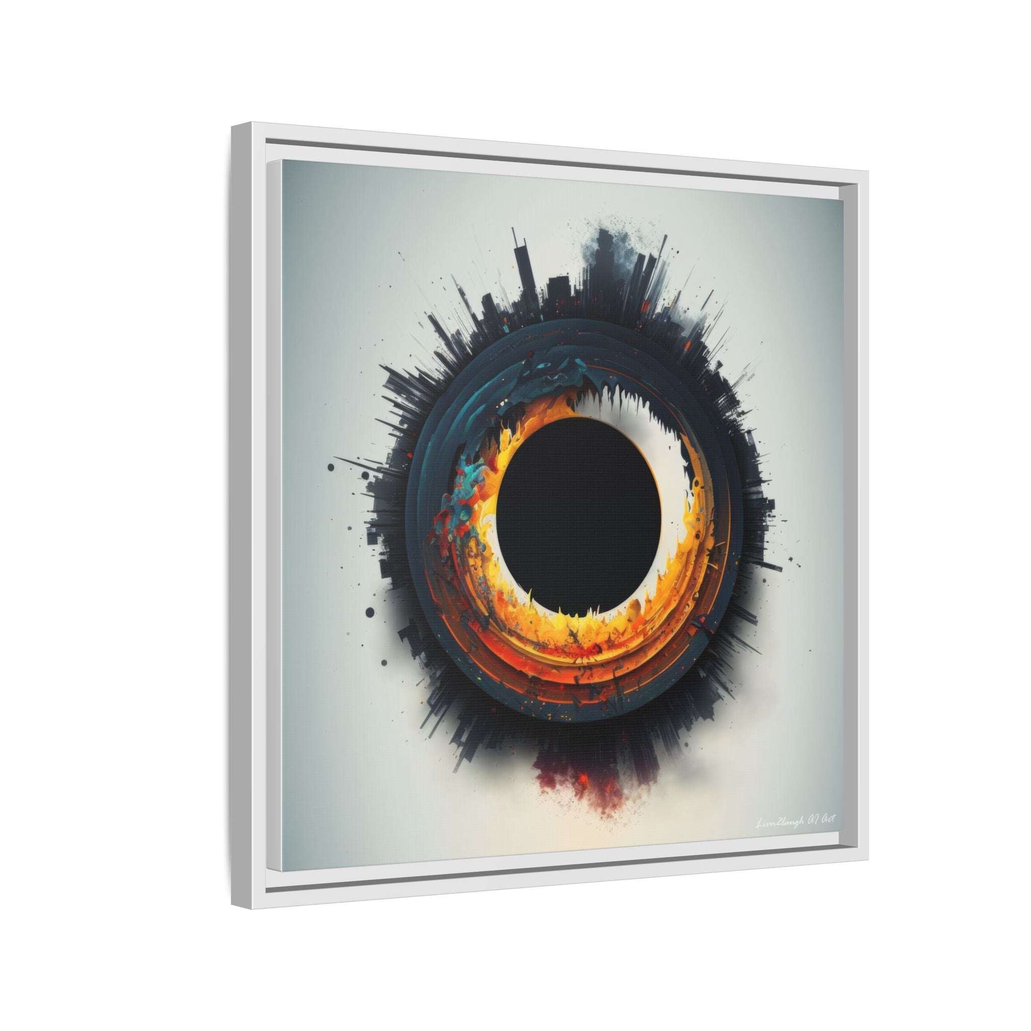 Eclipse of Industry, Art Print — Colorful Modern Wall Canvas