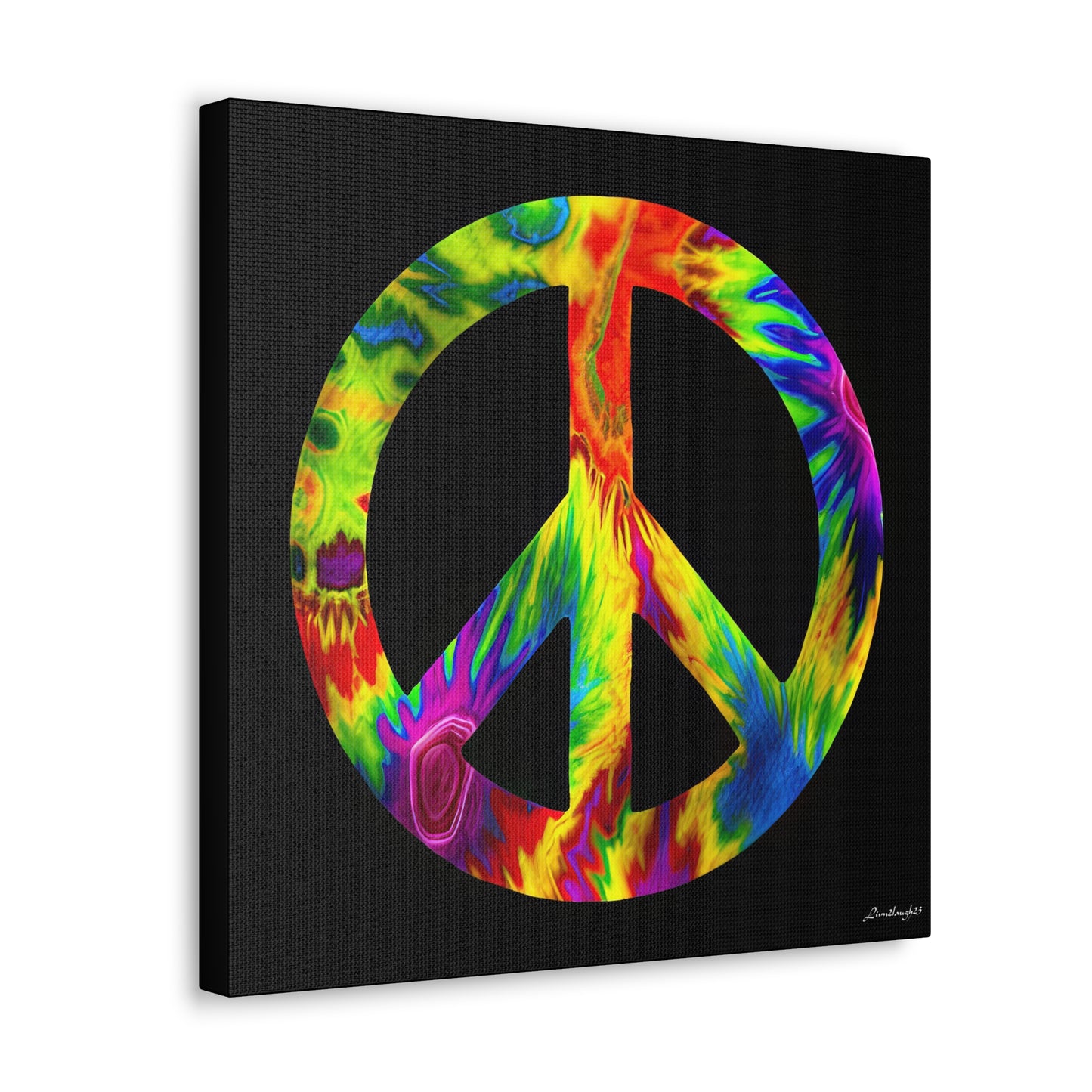 Coolio Tie Dye Hippie Peace Sign 6 Canvas Gallery Wraps