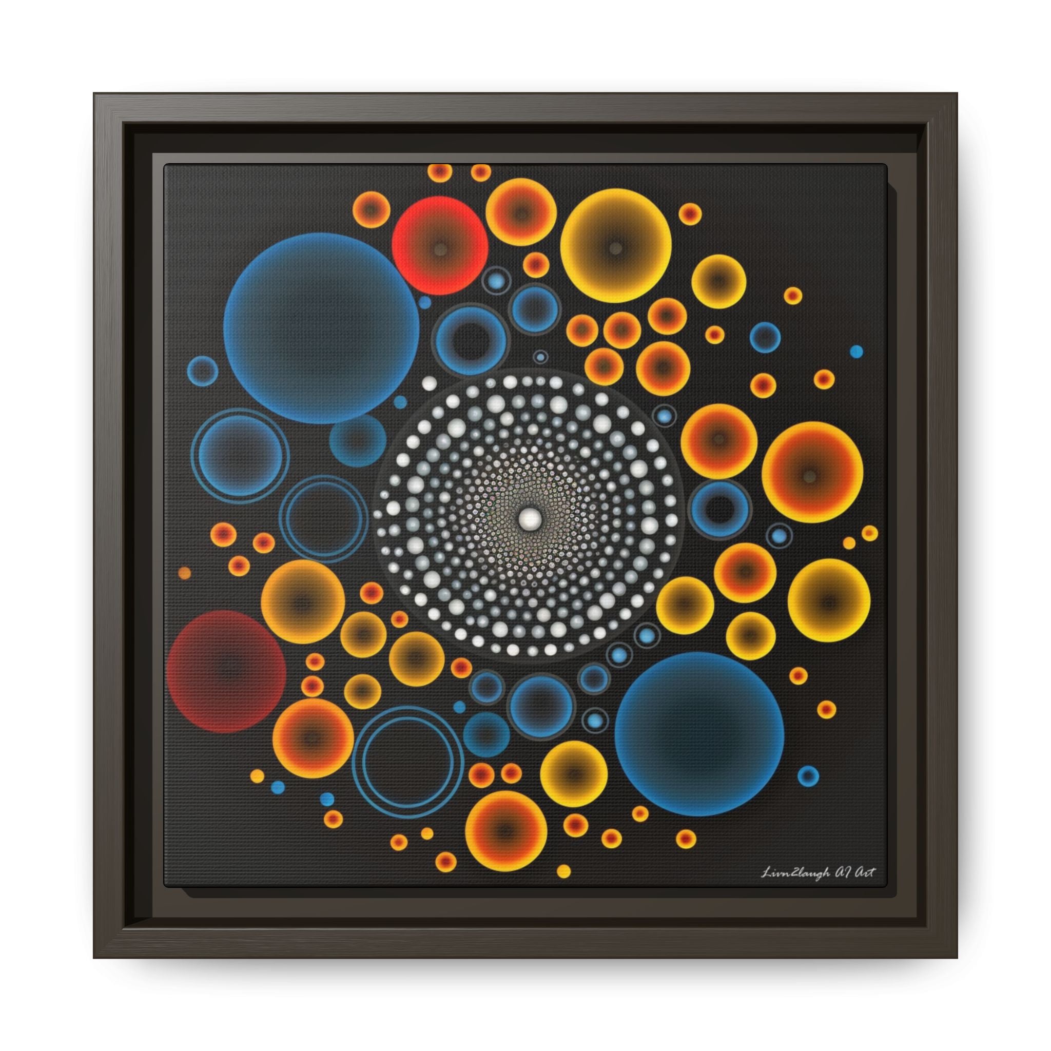 Harmonic Orbits, Matte Canvas, Framed (Multi-color)