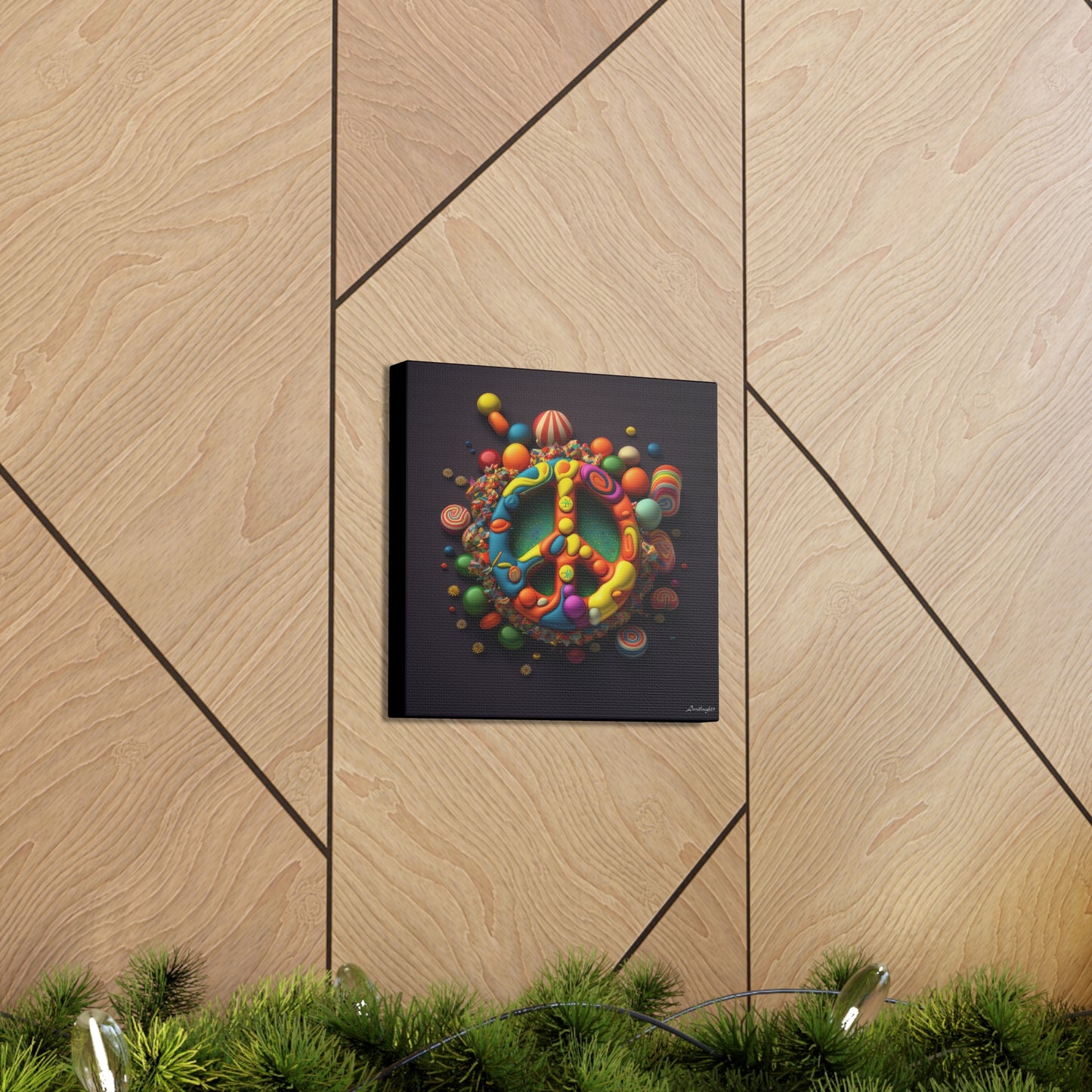 Fantastic Gummie Hippie Peace Sign 5 Canvas Gallery Wraps
