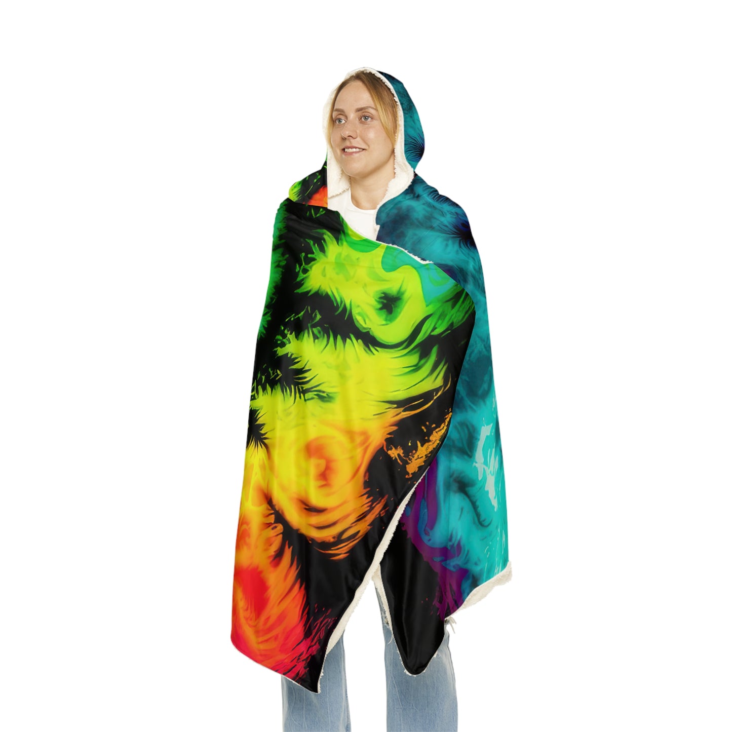 Bold And Beautiful Tie Tye Style Three Snuggle Blanket