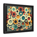 Gathered Circles, Matte Canvas, Framed (Multi-color)