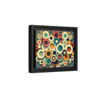 Gathered Circles, Matte Canvas, Framed (Multi-color)