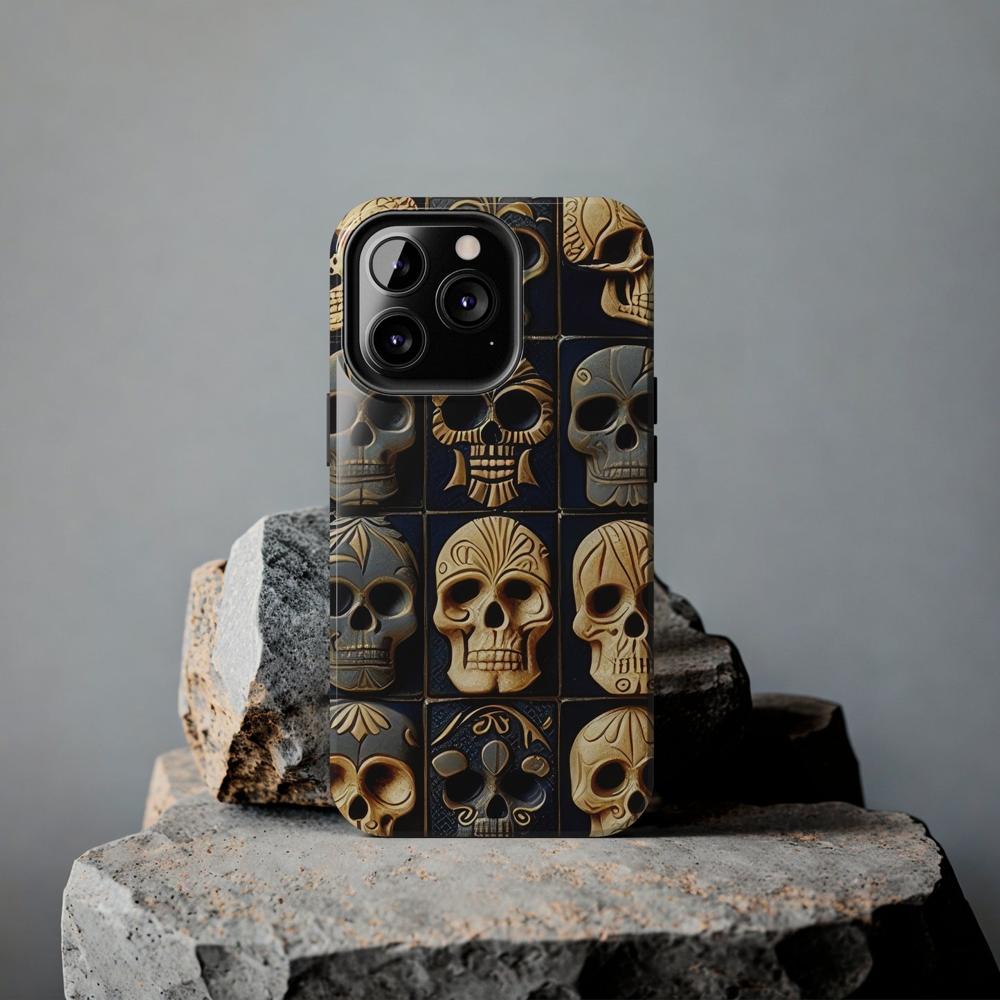 Metallic Chrome Skulls and classic Designed 17 Tough Phone Cases