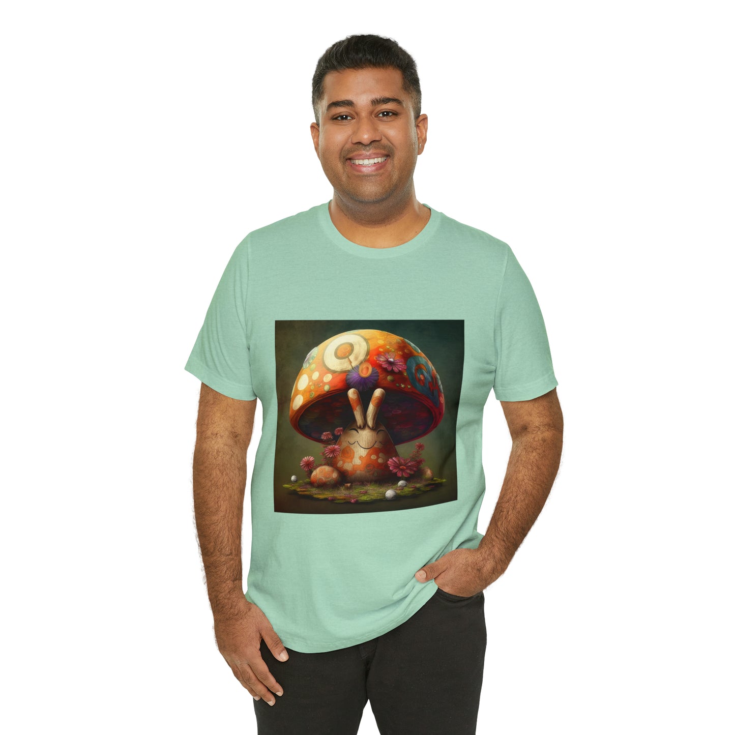 Hippie Mushroom Color Candy Style Design Style 8 Unisex Jersey Short Sleeve Tee