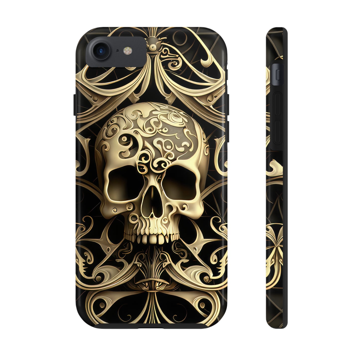 Metallic Chrome Skulls and classic Designed 7 Tough Phone Cases