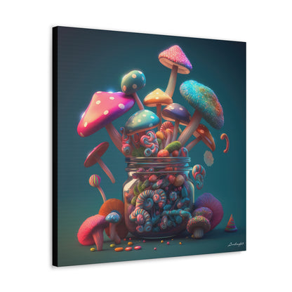 Beautiful Mushroom Luminating Colorful Bliss 11 Canvas Gallery Wraps