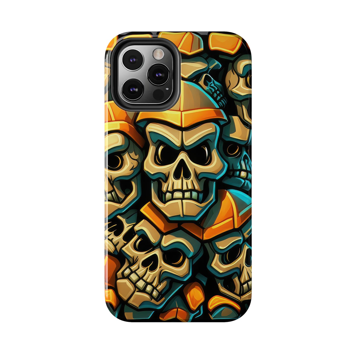 Metallic Chrome Skulls and classic Designed 16 Tough Phone Cases