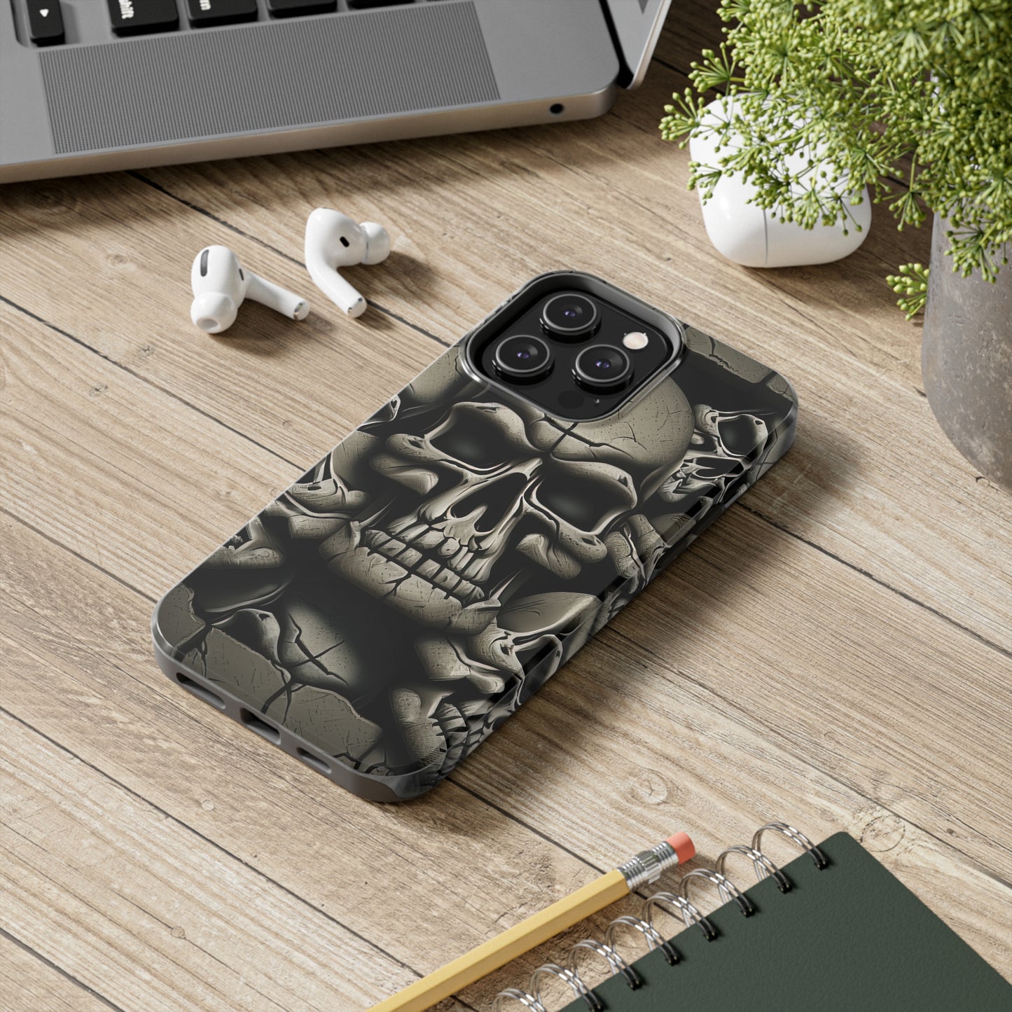 Metallic Chrome Skulls and classic Designed 12 Tough Phone Cases