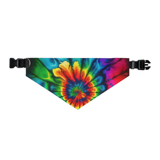 Tie Dye Style Three Pet Bandana Collar