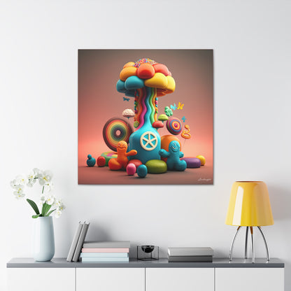 Gummy-Candy Style Mushroom Fun Bliss Canvas Gallery Wraps