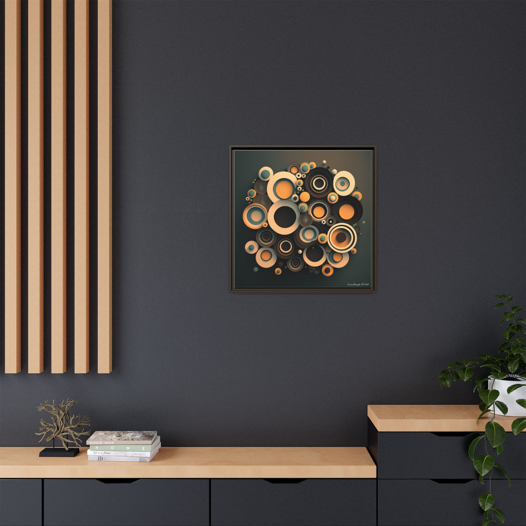 Concentric Harmony, Art Print — Colorful Modern Wall Canvas