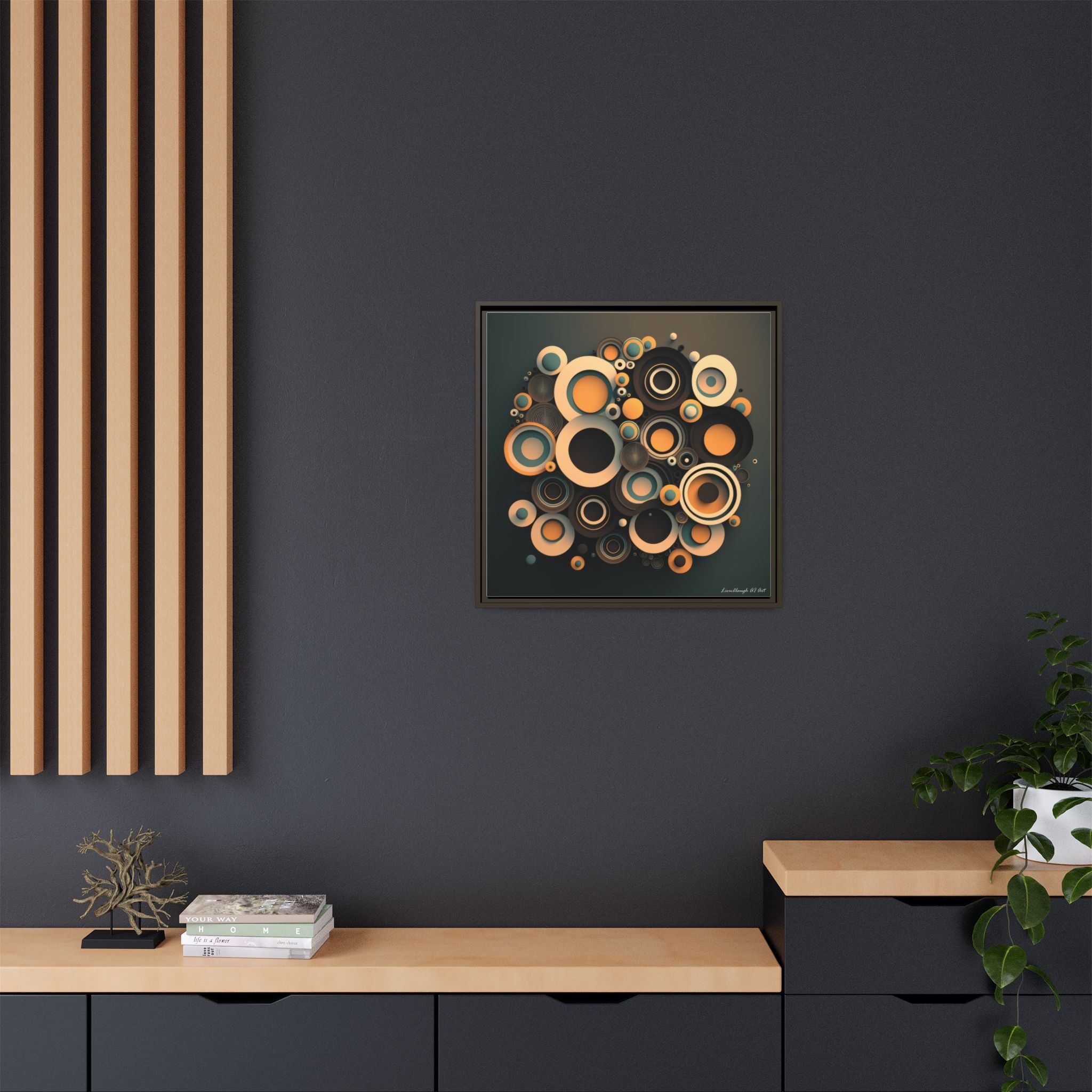 Concentric Harmony, Art Print — Colorful Modern Wall Canvas