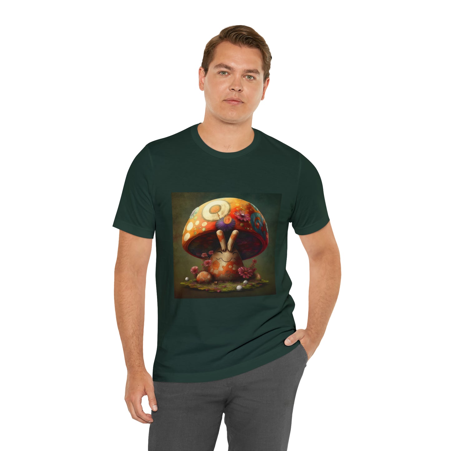 Hippie Mushroom Color Candy Style Design Style 8 Unisex Jersey Short Sleeve Tee