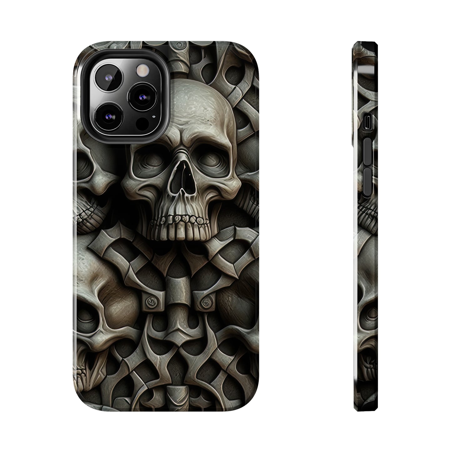 Metallic Chrome Skulls and classic Designed 19 Tough Phone Cases