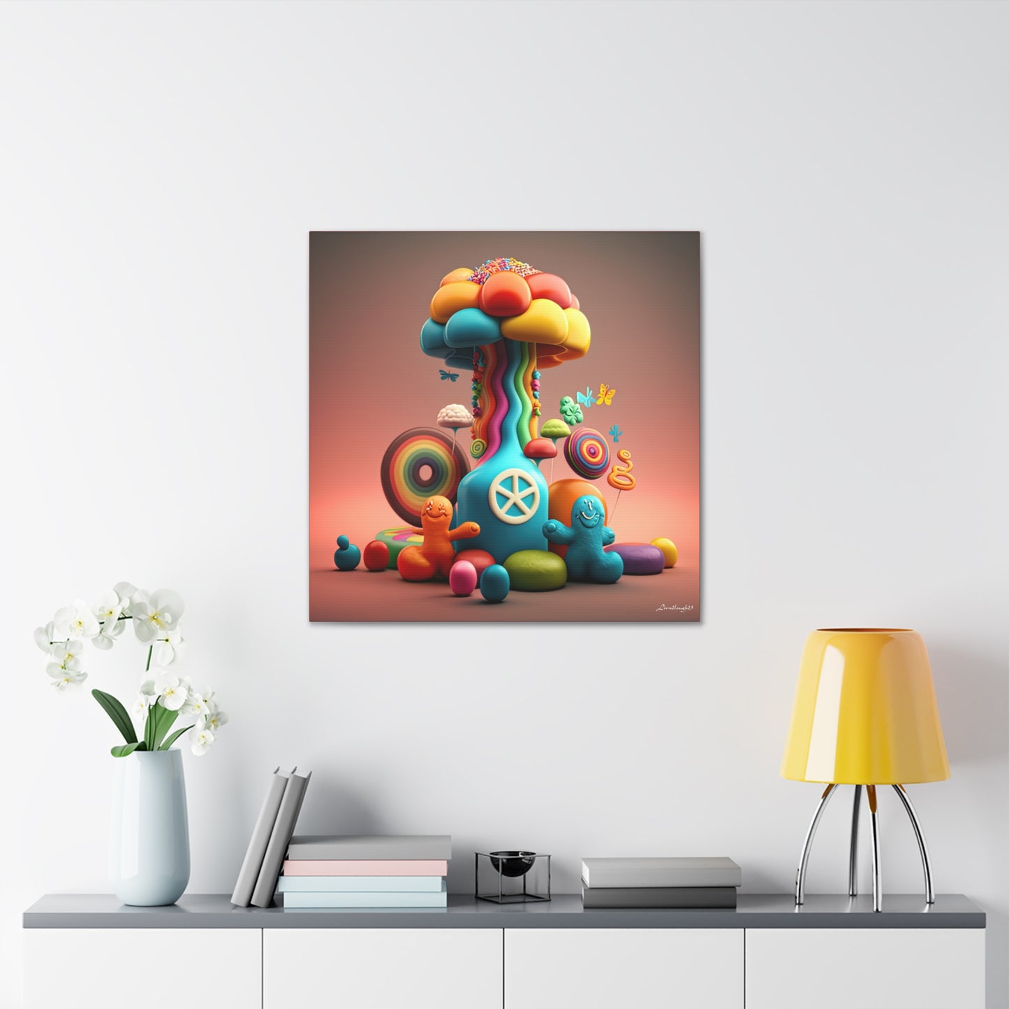 Gummy-Candy Style Mushroom Fun Bliss Canvas Gallery Wraps