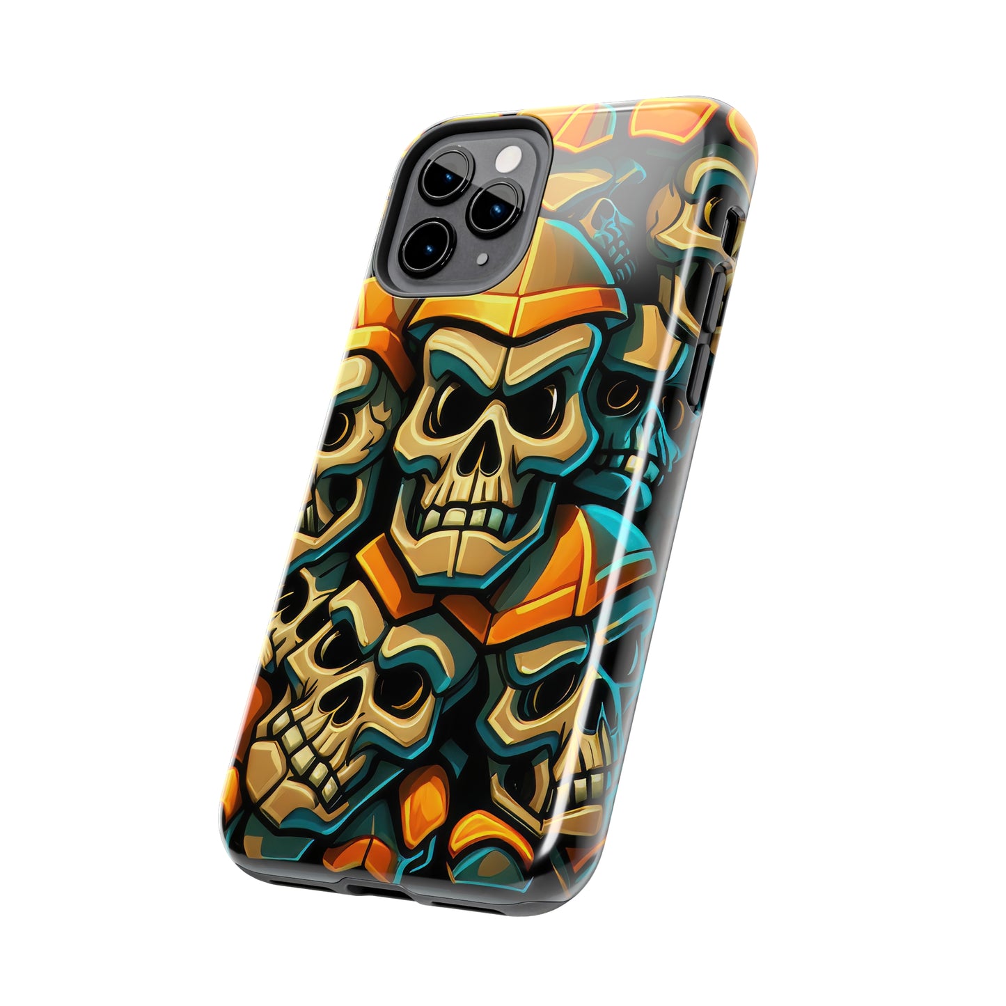 Metallic Chrome Skulls and classic Designed 16 Tough Phone Cases