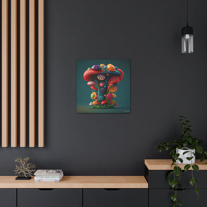 Beautiful Mushroom Luminating Colorful Bliss 9 Canvas Gallery Wraps