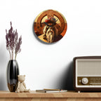 Wise Man In Dessert With Beard And Peace Sign Acrylic Wall Clock