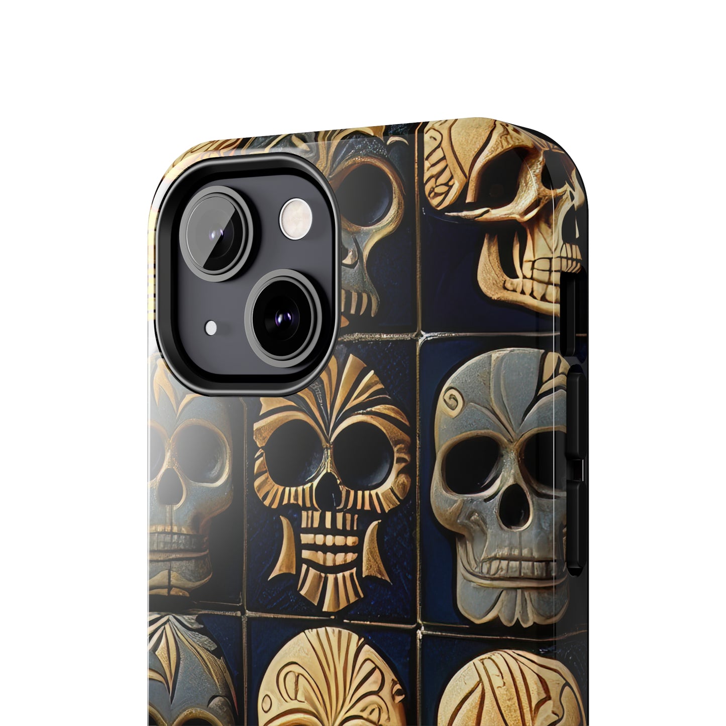 Metallic Chrome Skulls and classic Designed 17 Tough Phone Cases