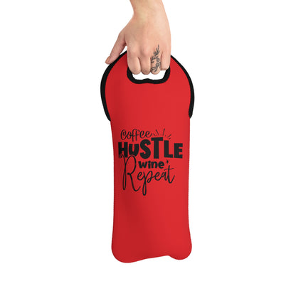 Coffee Hustle Wine And Repeat, Wine Tote Bag