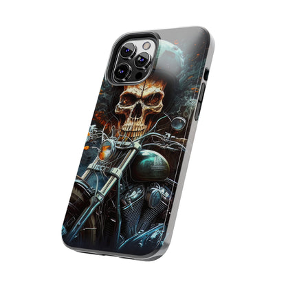 Skull Motorcycle Rider, Ready to Tear Up Road On Beautiful Bike 9 Tough Phone Cases