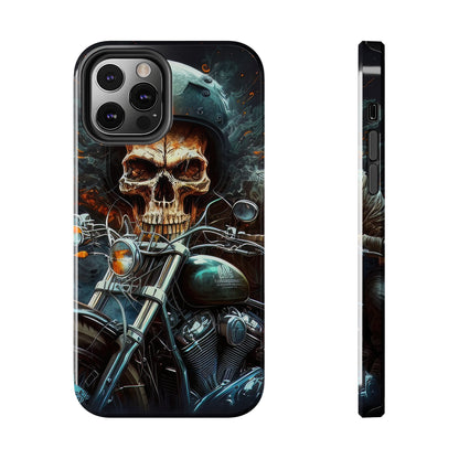 Skull Motorcycle Rider, Ready to Tear Up Road On Beautiful Bike 9 Tough Phone Cases