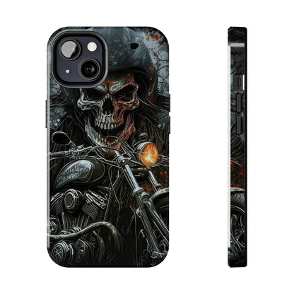 Skull Motorcycle Rider, Ready to Tear Up Road On Beautiful Bike 6 Tough Phone Cases