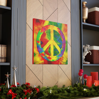 Coolio Tie Dye Hippie Peace Sign 2 Canvas Gallery Wraps