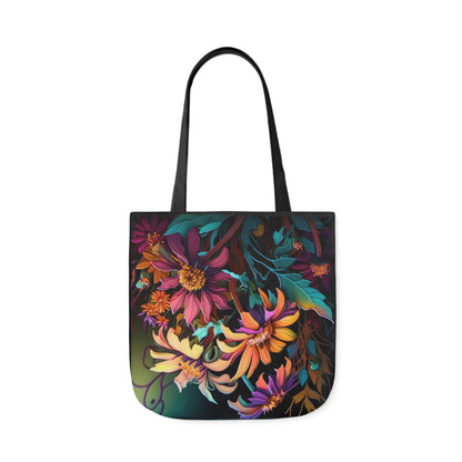 Bold And Beautiful Flowers Style Three Polyester Canvas Tote Bag (AOP)