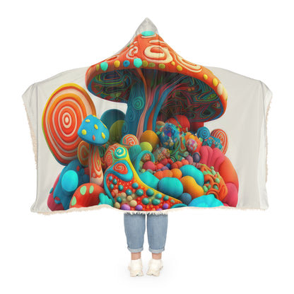 Hippie Mushroom Color Candy Style Design Style 1 Snuggle Blanket