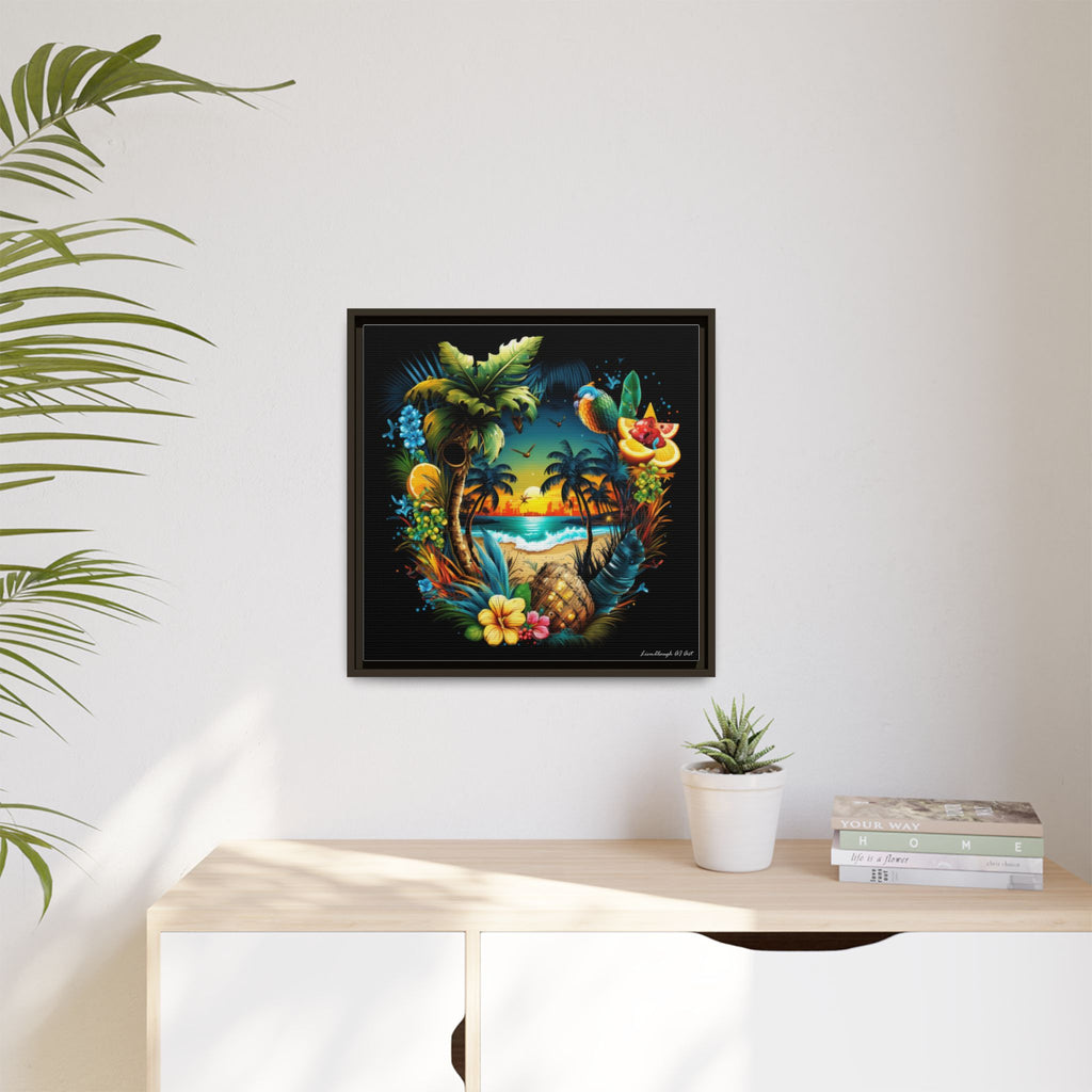 Island Rhythm at Dusk, Art Print — Colorful Modern Wall Canvas