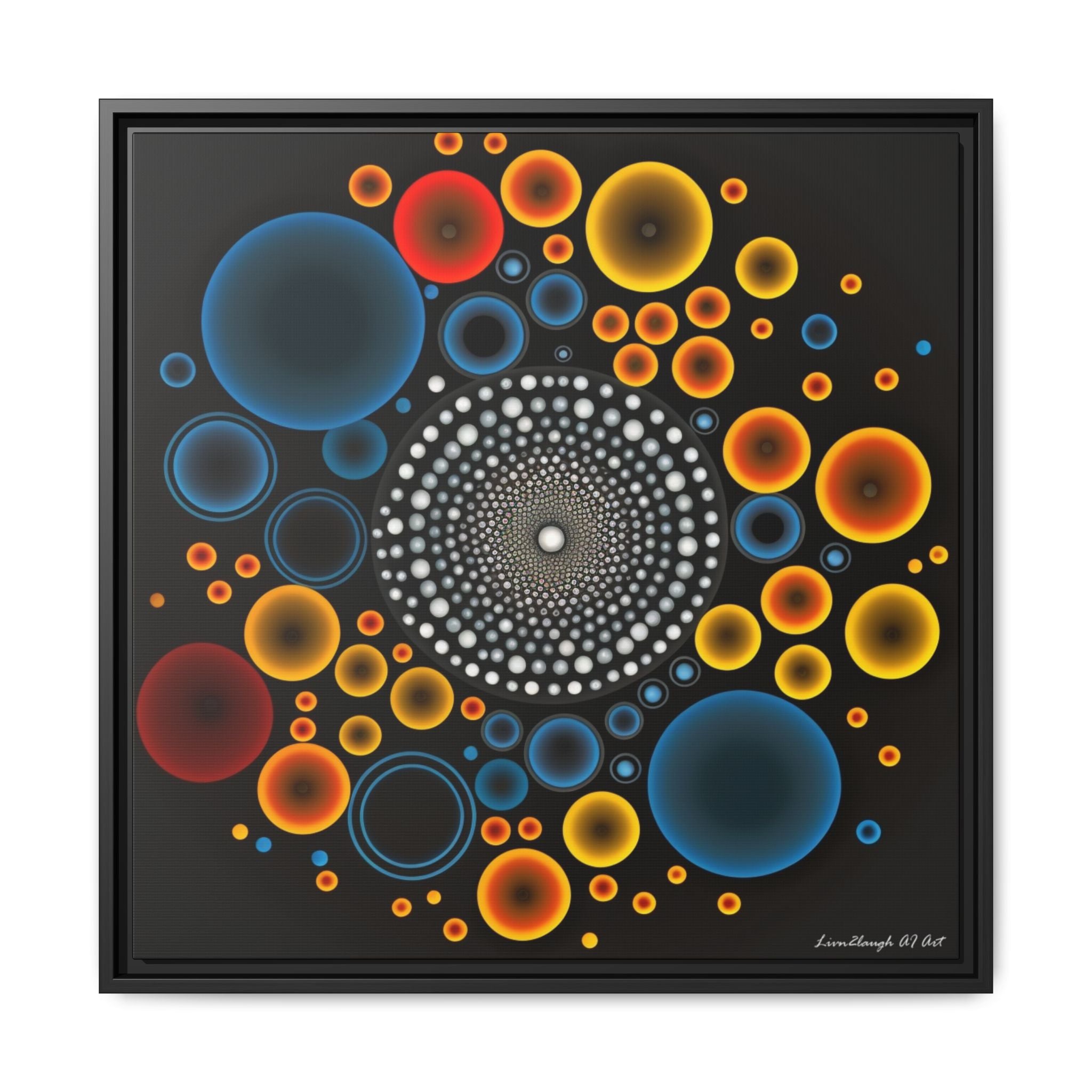 Harmonic Orbits, Matte Canvas, Framed (Multi-color)
