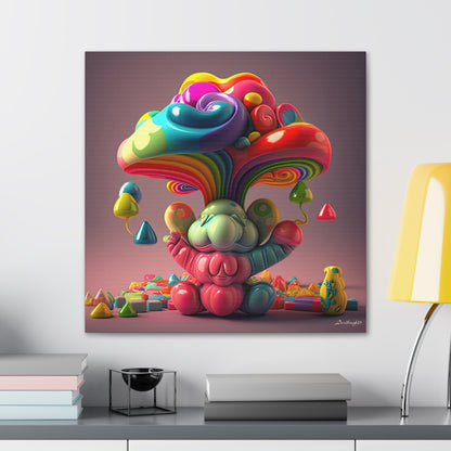 Gummy-Candy Style Mushroom Fun Bliss Cute Animal Canvas Gallery Wraps