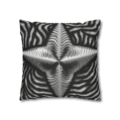 Beautiful Stars Abstract Star Style Black And White Spun Polyester Square Pillow Case