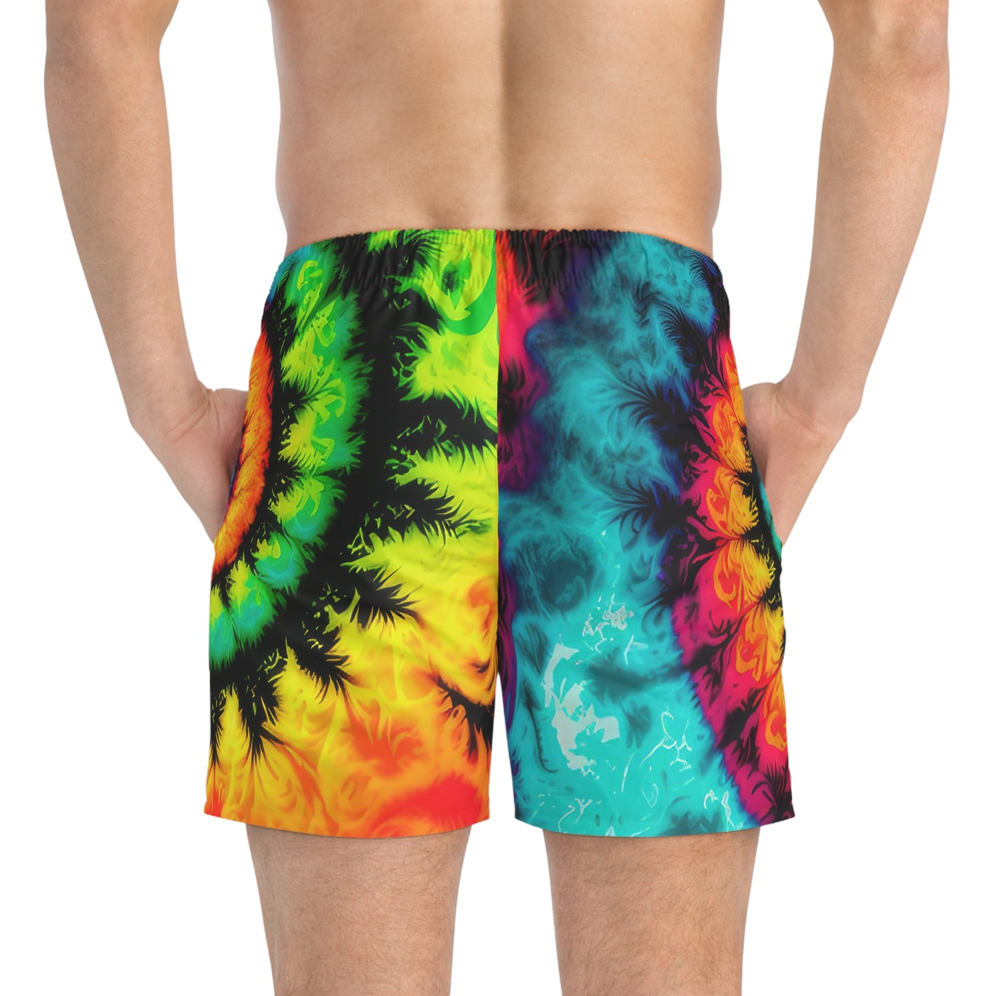 Bold And Beautiful Tie Dye Style  One Swim Trunks (AOP)