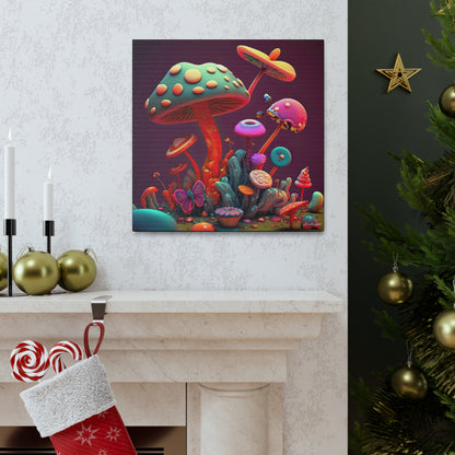 Beautiful Mushroom Luminating Colorful Bliss 2 Canvas Gallery Wraps