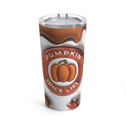 Pumpkins Spice Life 3-D Puffy Halloween Tumbler 20oz