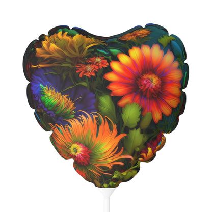 Bold And Beautiful Flowers Style One Balloon (Round and Heart-shaped), 11"