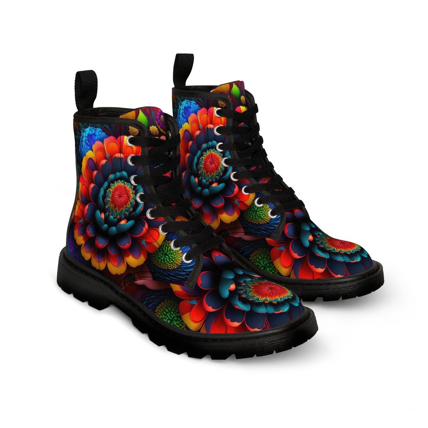 Bold And Beautiful Flowers B 1 Women's Canvas Boots